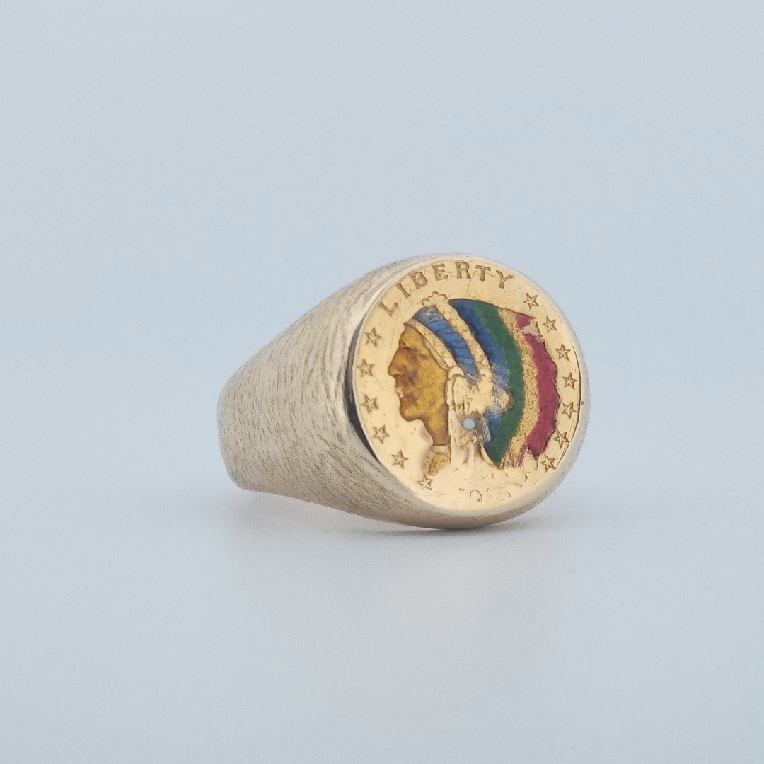 1915 $2.50 Liberty Coin Ring 17 Grams