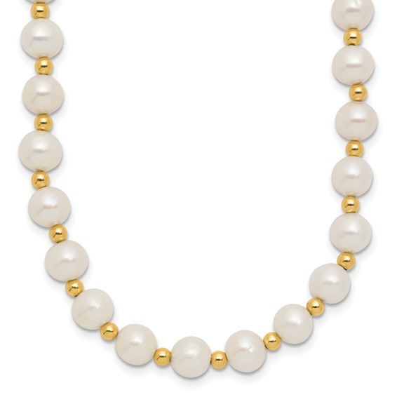 Freshwater Cultured Pearl(6-7mm) 18", 14K Yellow Gold