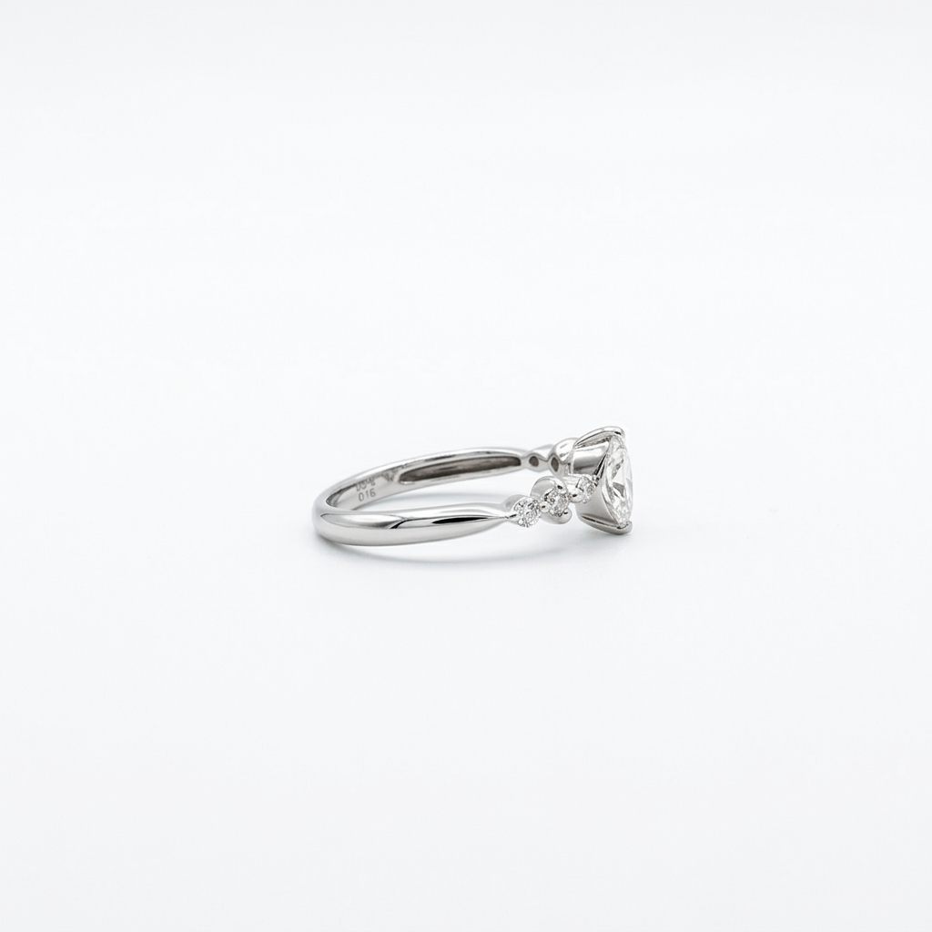 Natural Diamonds (0.43 CTW) Center Marquise (0.28 CT), Size 6, Platinum 900