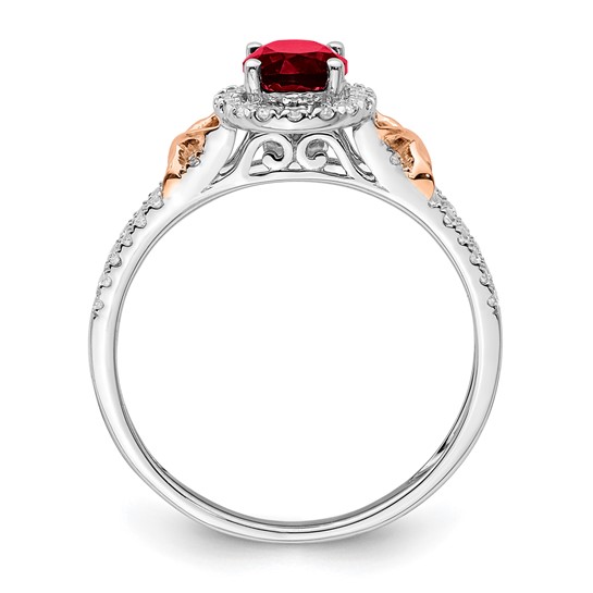 DIA(0.252 CT) GARNET(0.935 ct) SIZE 7