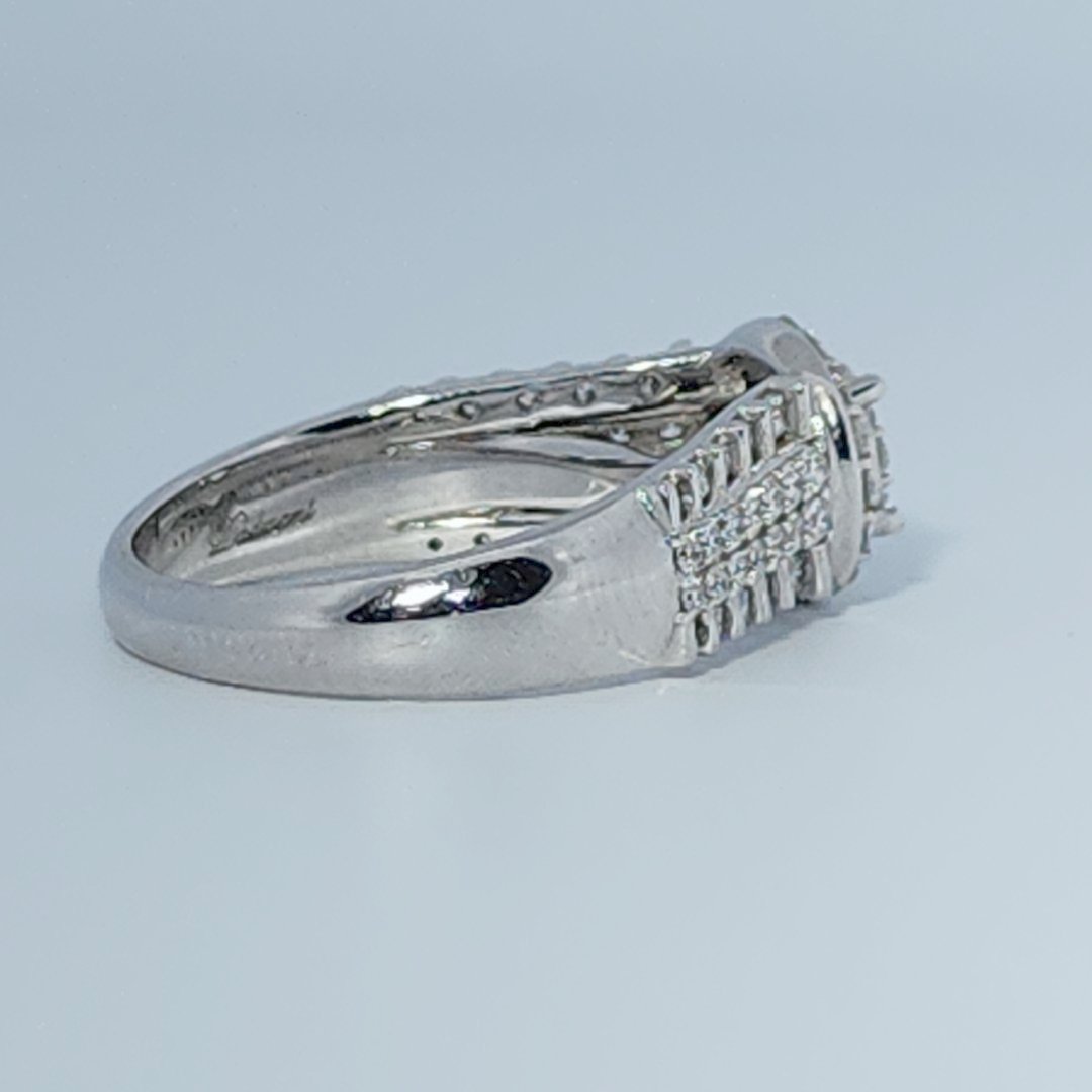 Diamonds Head, Cluster Solitaire Ring, Natural Diamonds(0.90 CTW) GH/SI1