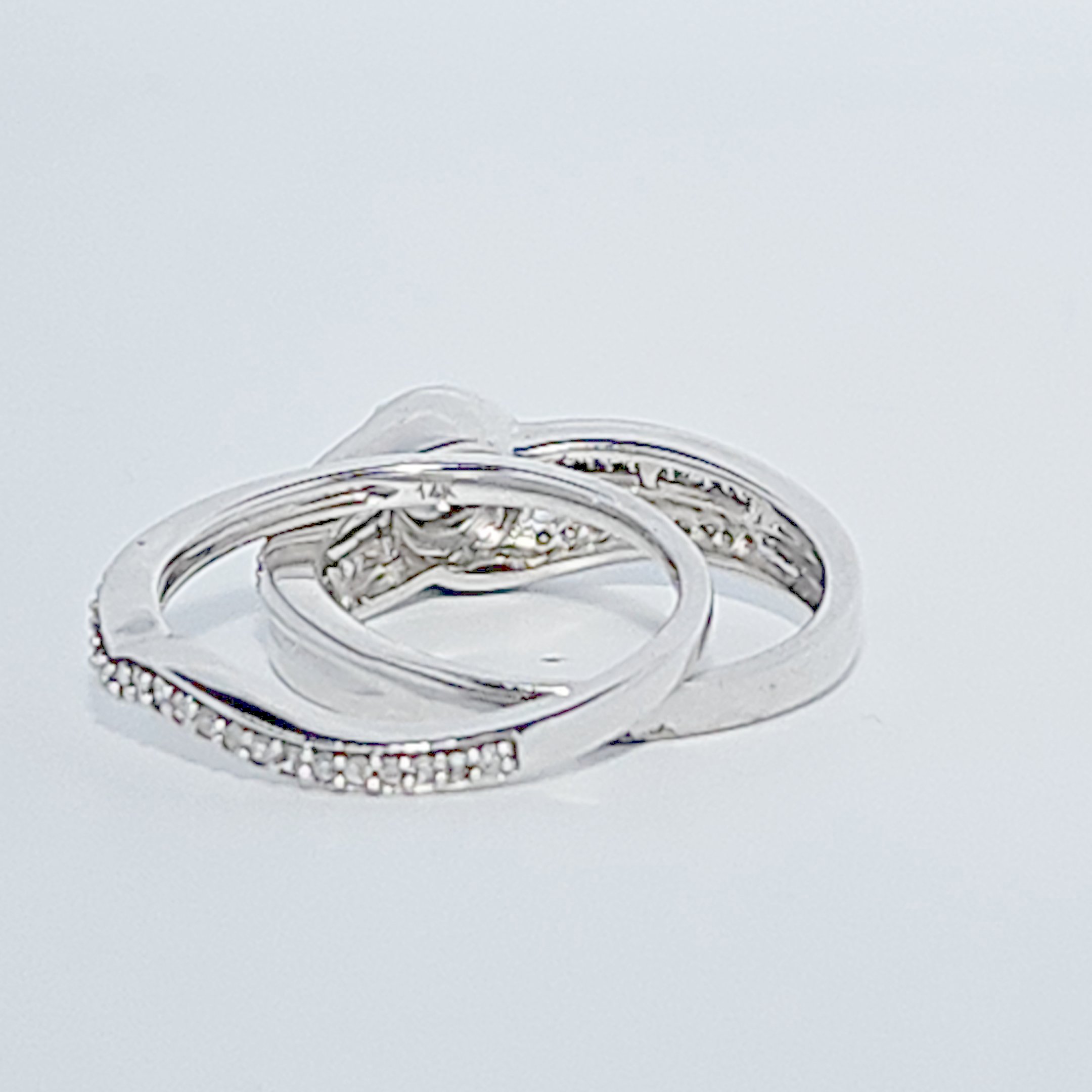 Ladies Wedding Ring with Band, Natural Diamonds (0.50CTW) G/I1, 14K White Gold, Size 7