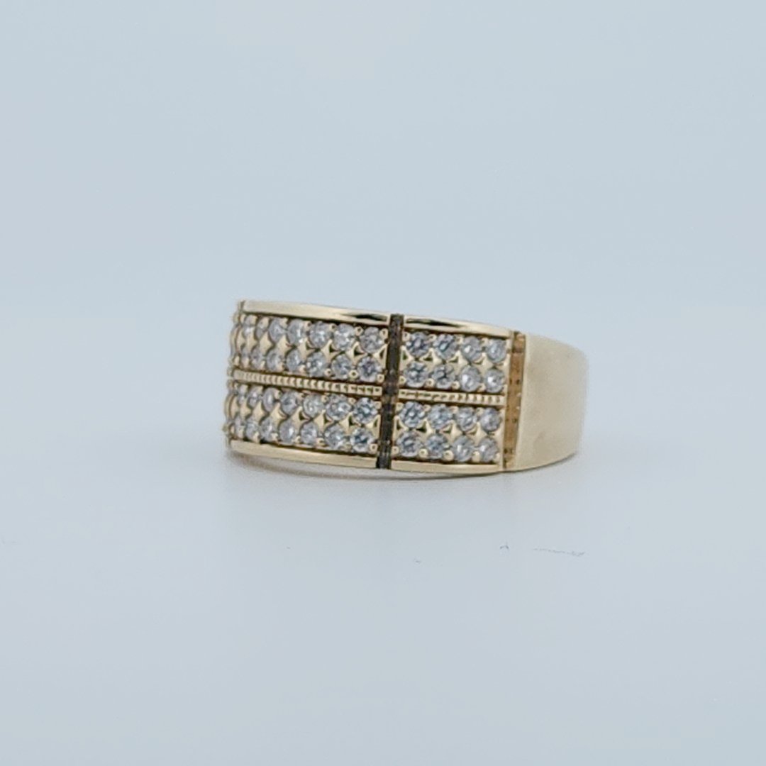 Gents Ring, Natural Diamonds (1.00CTW), 10K Yellow Gold