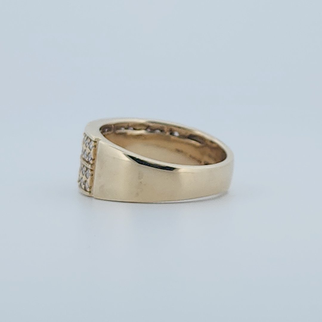 Gents Ring, Natural Diamonds (1.00CTW), 10K Yellow Gold