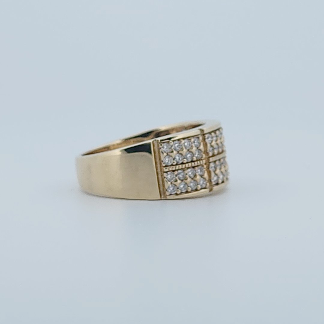 Gents Ring, Natural Diamonds (1.00CTW), 10K Yellow Gold
