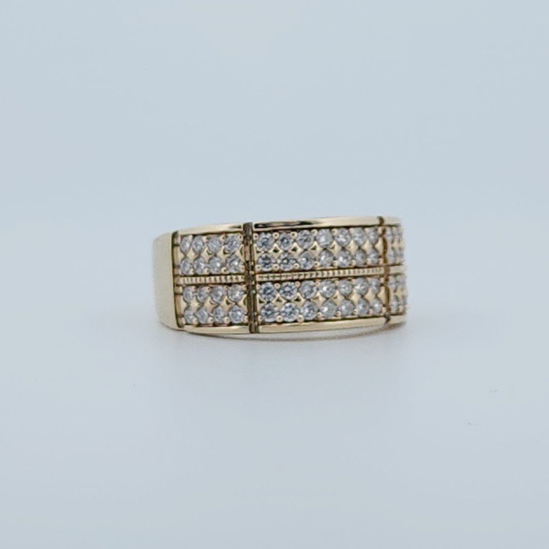 Gents Ring, Natural Diamonds (1.00CTW), 10K Yellow Gold